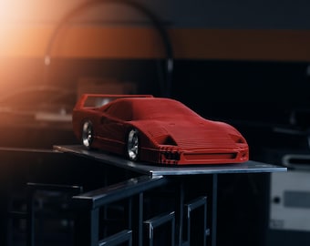 Ferrari F40 - 1/10 Handcrafted Car Sculpture, Parametric Car Art