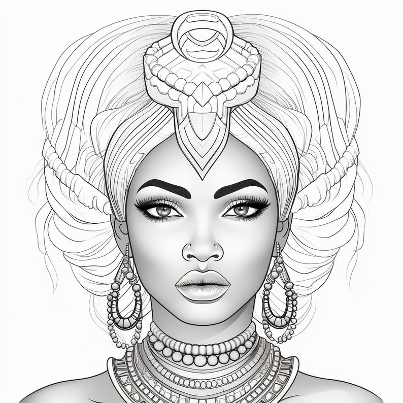 Black Women Coloring Pages Over 60 Instant Downloads - Etsy