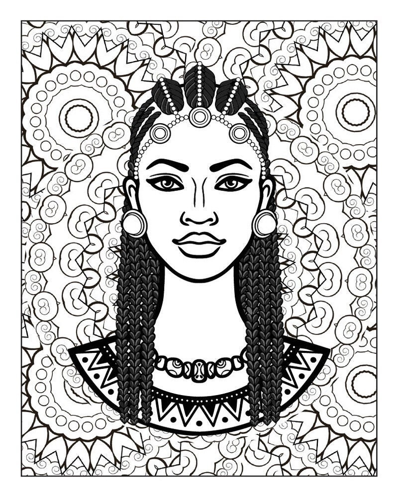 Black Woman instant Download 30 Coloring Pages Etsy Canada