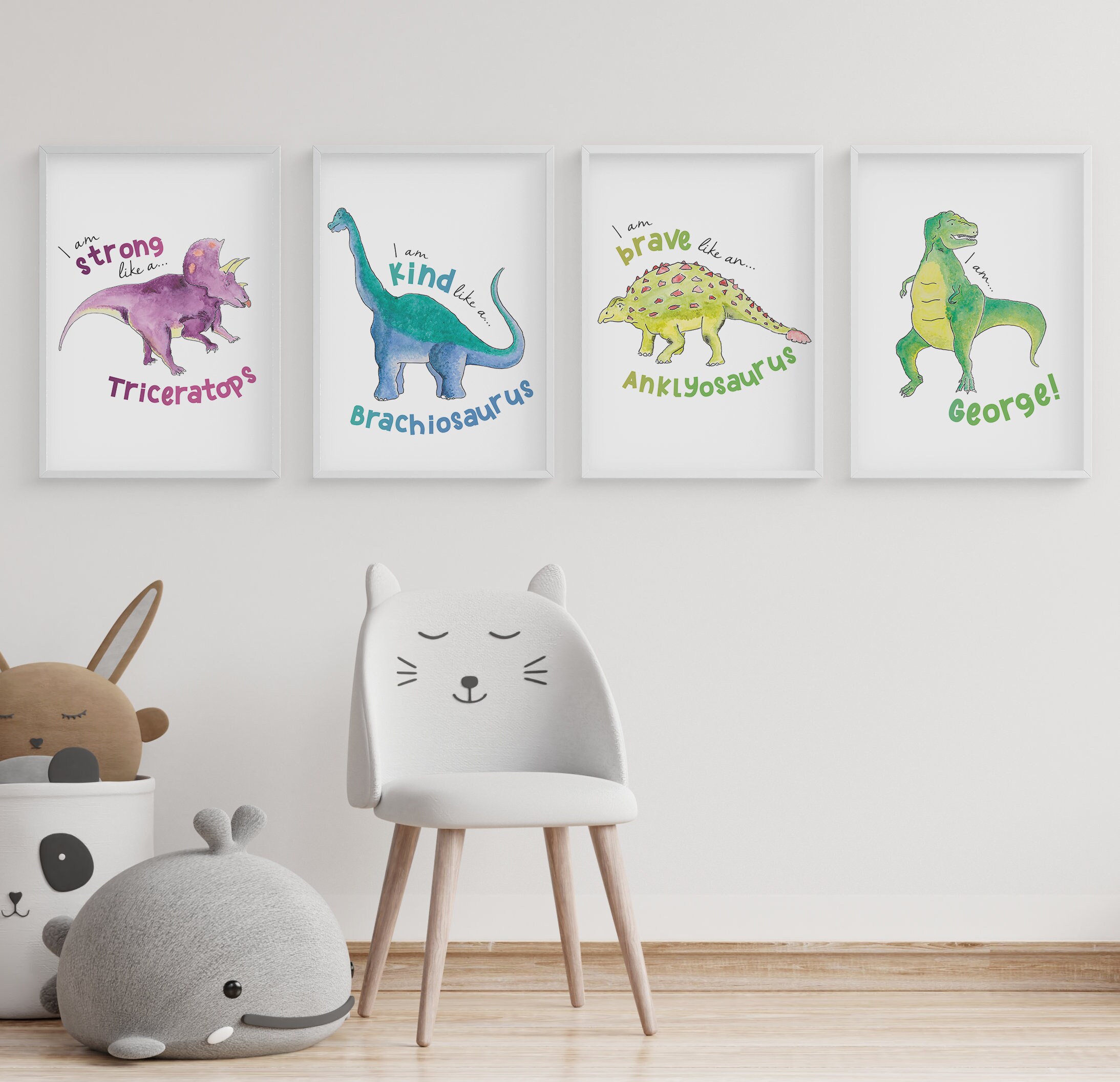 A4 Dinosaur Affirmation Print Dinosaur Wall Art Dinosaur Etsy
