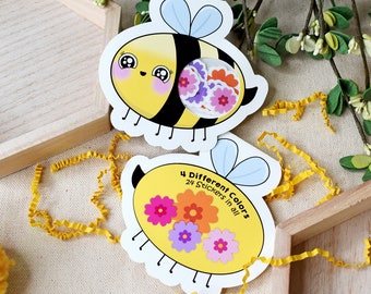 Bee Sticker Flake Pack- Flower Stickers