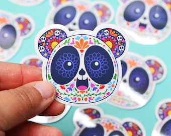 Sugar Skull Panda Vinyl Sticker-