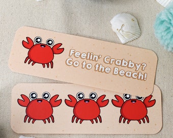 Crab Bookmark - Crabby - Go the the Beach - Sea Life - Reading Accessory - Book Accessory - Red Crab