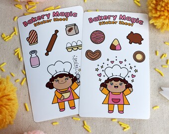 Bakery Magic Sticker Sheet Set- Pan Dulce- Kawaii Bakery- Baker-Planner Stickers