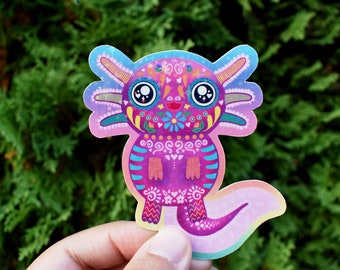 Holo Axolotl Alebrije Sticker