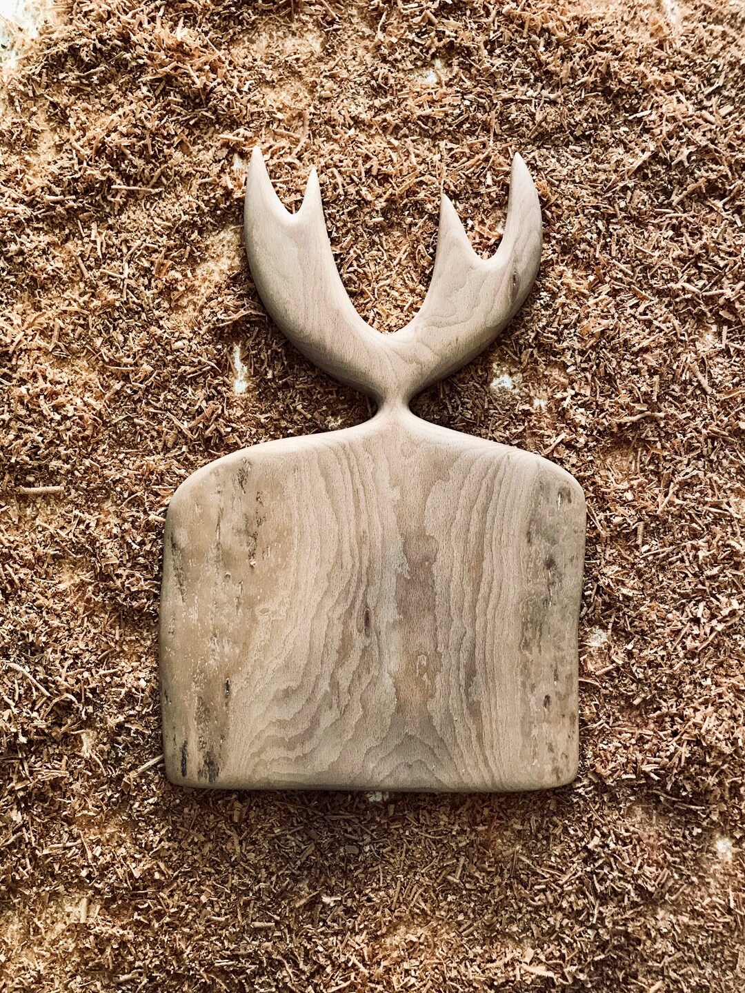 Horns Handdle Serving Board, Wooden Serving Board, Reindeer Shape ...