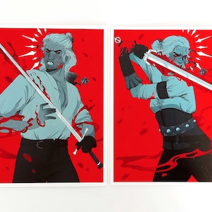 The White Wolf | Lady of Space & Time | Geralt | Ciri The Witcher A5 Print