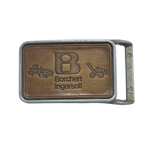 Boucle de ceinture vintage Borchert Ingersoll design rectangulaire
