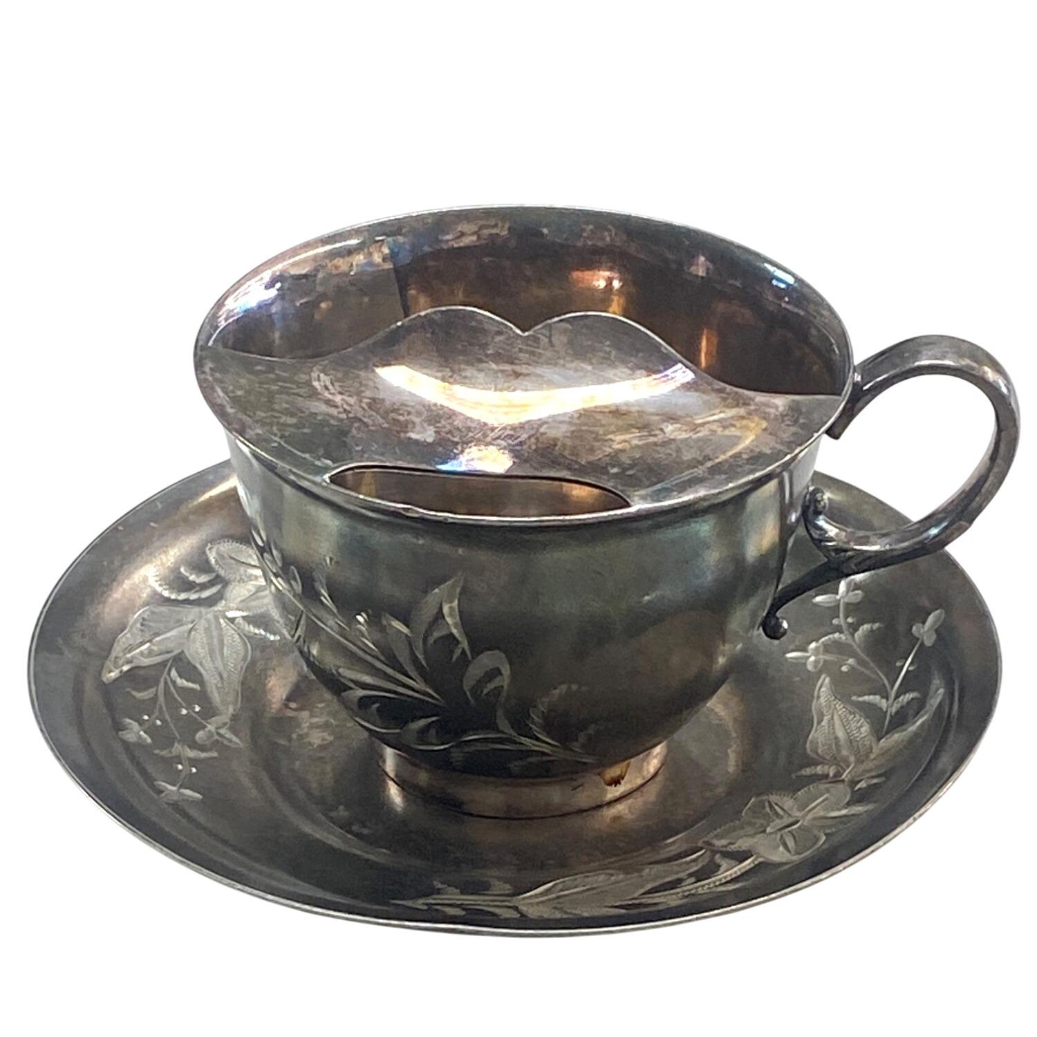【Martin, Hall & Co】クイーンズパターン グレービーレードル Quadruple Silver Cup - Etsy