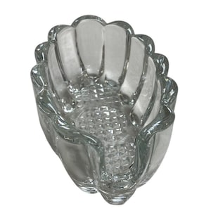 Princess House Fork And Spoon Rest Crystal Glass Utensil Holder