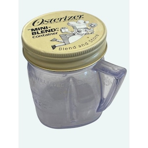 Vintage Osterizer Mini-Blend Blender Jar: 8 oz Capacity with Lid