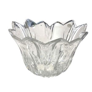 Gorham Lead Crystal Tulip Shaped Bowl Clear Glass Elegant Flower Design