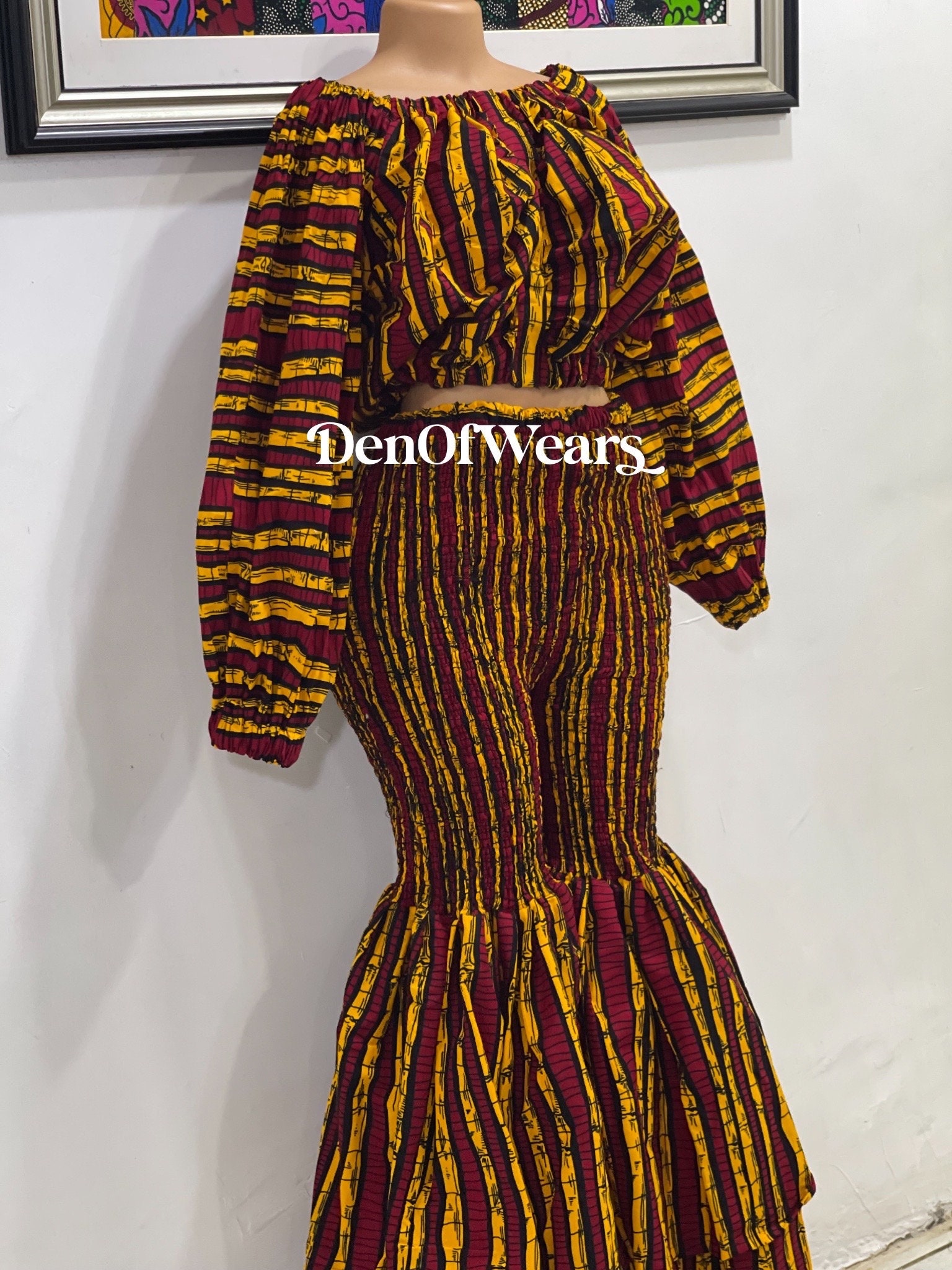 HIGH-WAISTED TROUSERS YELLOW ACCRA