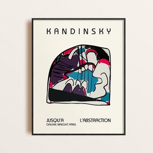 Wassily Kandinsky Jusqu'a L'abstraction Galerie Maeght Paris, Exhibition Poster, Digital Download