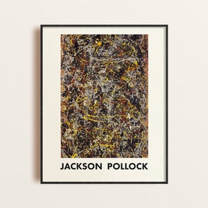 Jackson Pollock Exhibition Poster, No. 5 1948, Art Gallery, Wall Decor, Digital Download