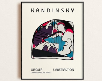 Wassily Kandinsky Jusqu'a L'abstraction Galerie Maeght Paris, Exhibition Poster, Digital Download