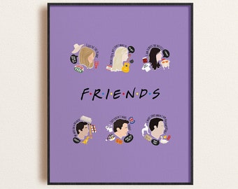 Friends Poster Prints, Wall Art, Friends TV Show, Wall Hangings, Home Decor, Friends Gift, Friends Decor, Central Perk