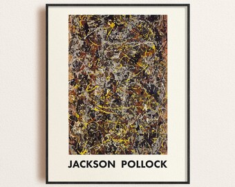 Jackson Pollock Exhibition Poster, No. 5 1948, Art Gallery, Wall Decor, Digital Download