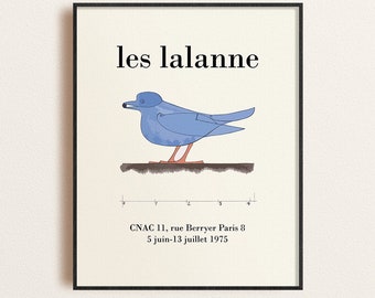 Les Lalanne Exhibition Poster, Paris Exhibition 1975, Mid-Century Modern, Vintage Exhibition Poster, Digital Download