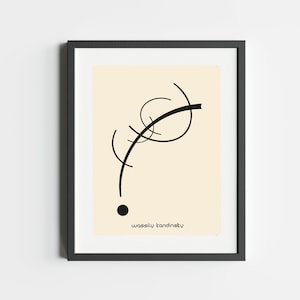 Free Curve To The Point, Bauhaus Exhibition Poster, Bauhaus Wassily Kandinsky, Vintage Exhibition PosterHome Decor, Digital Download