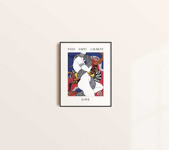 Yves Saint Laurent Love Poster , Fashion Poster, Gallery, Love