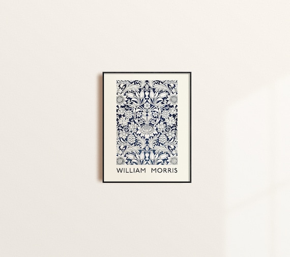 William Morris Exhibition Poster, Sunflower Poster, Abstract Art Print, Victoria and Albert Museum, Digital Download