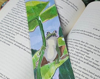 Rainy Day Frog Laminated Bookmark