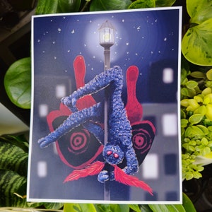 Cute Mothman Cryptid Art Print