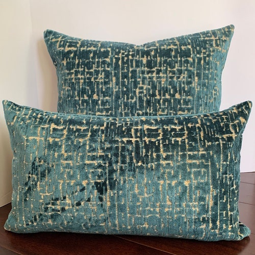 PLUSH Dusty Blue Velvet Pillow Cover Light Blue Velvet Etsy