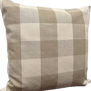Neutral Buffalo Check Pillow Cover