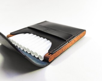 Étui à cigarettes en cuir, porte-cigarette, cadeau personnalisé, accessoires pour cigarettes, porte-boîte à cigarettes, cadeau Saint-Valentin pour lui et elle