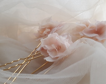 Épingles à cheveux de mariée avec fleurs séchées • Barrettes à cheveux de mariage • Accessoires pour cheveux de mariage boho • Pince à cheveux Robin et Lilies •