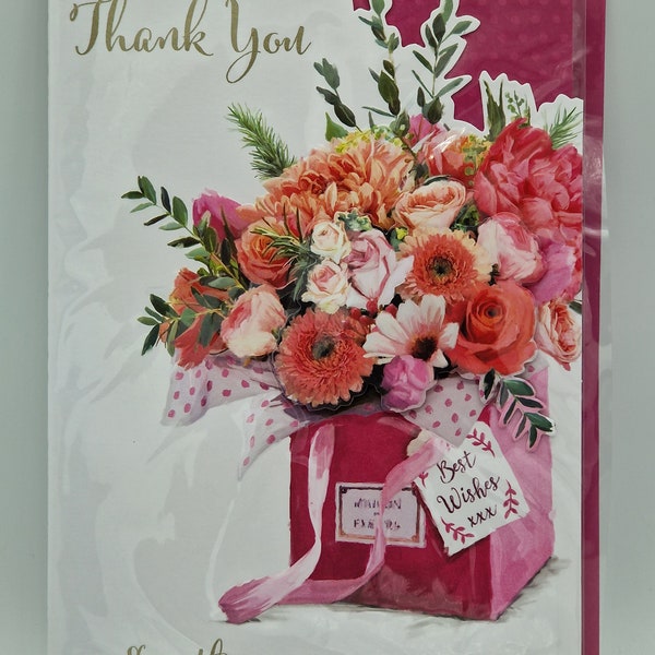 Large Thank You Card Etsy UK