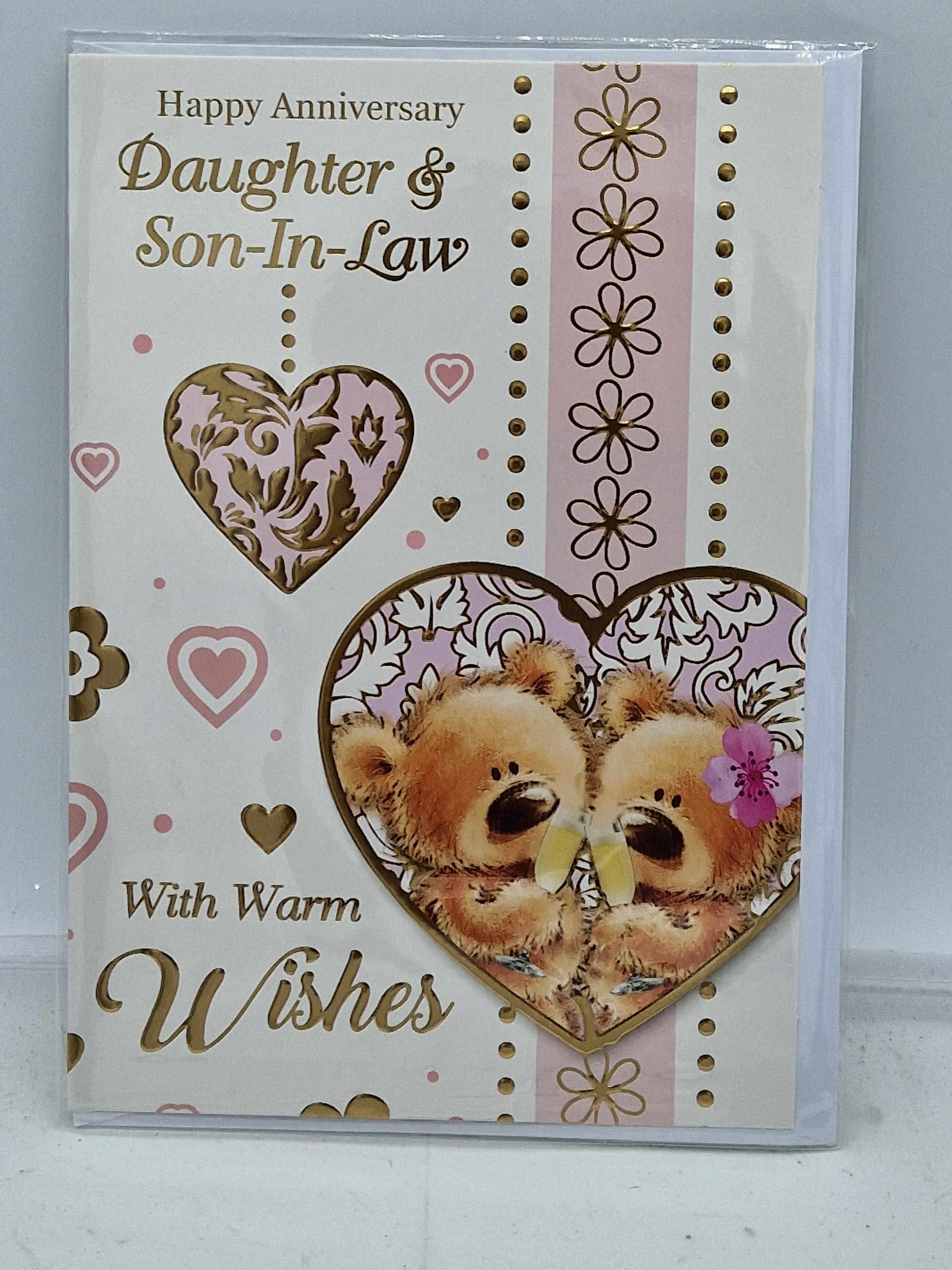 DAUGHTER and SON in LAW Wedding Anniversary Card. - Etsy