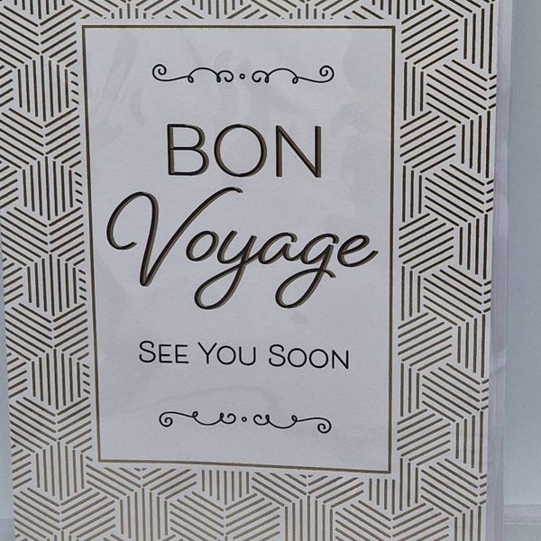 Bon Voyage Card - Etsy UK