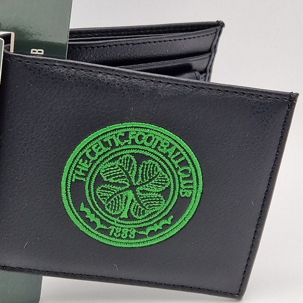 CELTIC  FOOTBALL Club Official Embroided Crest Leather Wallet