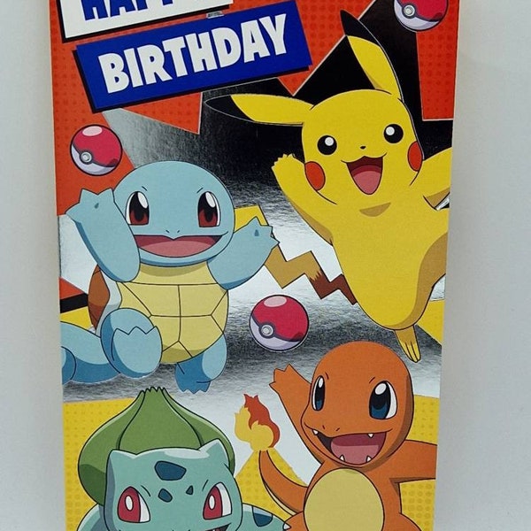 Pokeman Birthday Card - Etsy UK