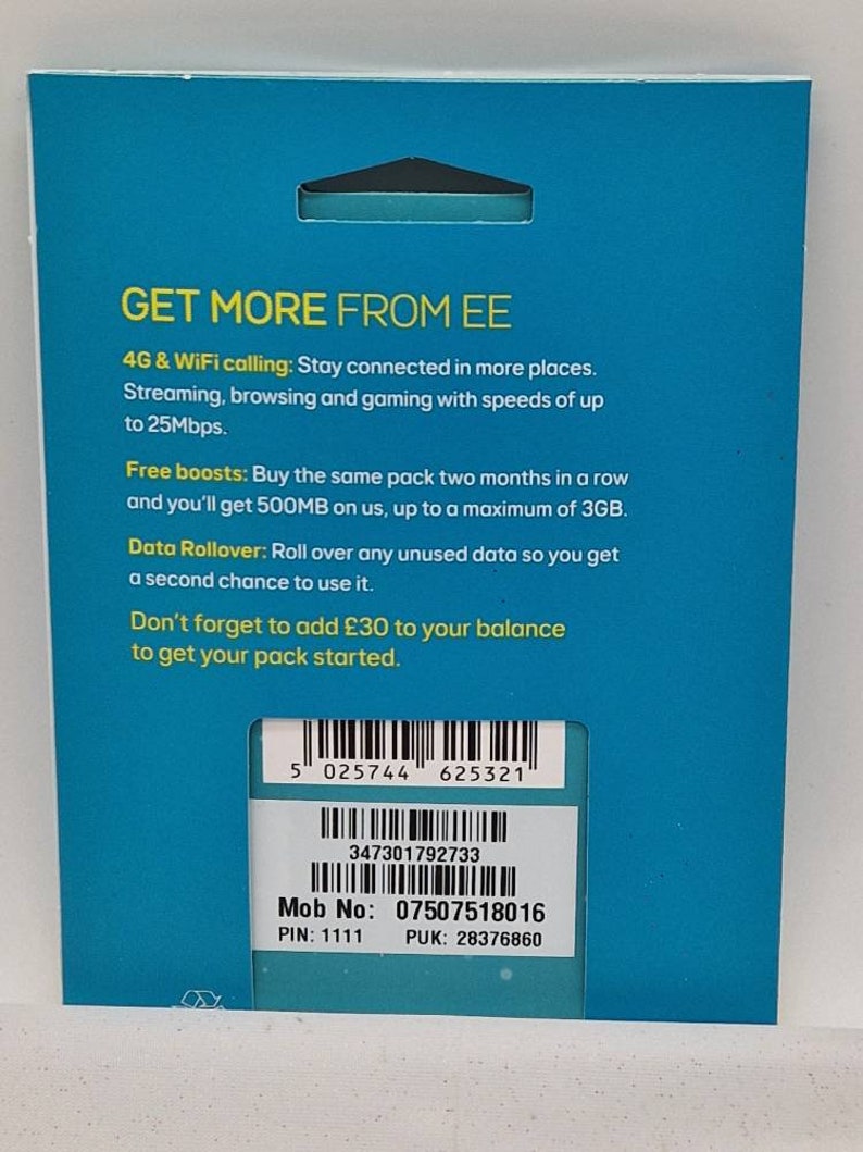 EE Pay As You Go Sim Card. image 2