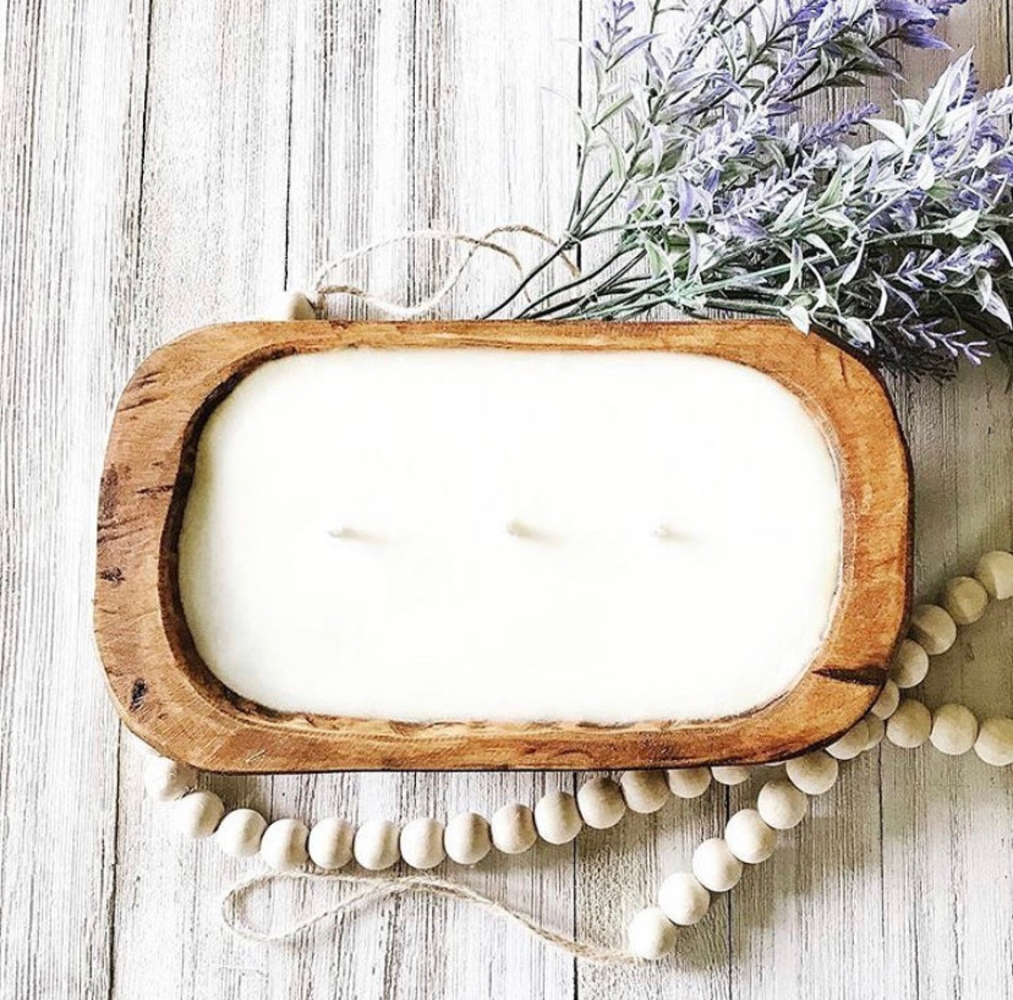 Small Dough Bowl Soy Candle Stained Etsy