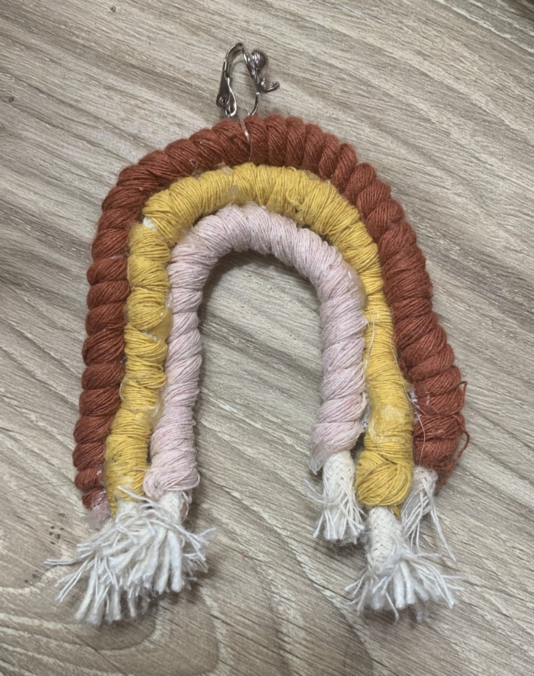 Portachiavi Arcobaleno In Macramè - Set Di 7 Ciondoli Colorati Per Fai Da Te - Foto 12