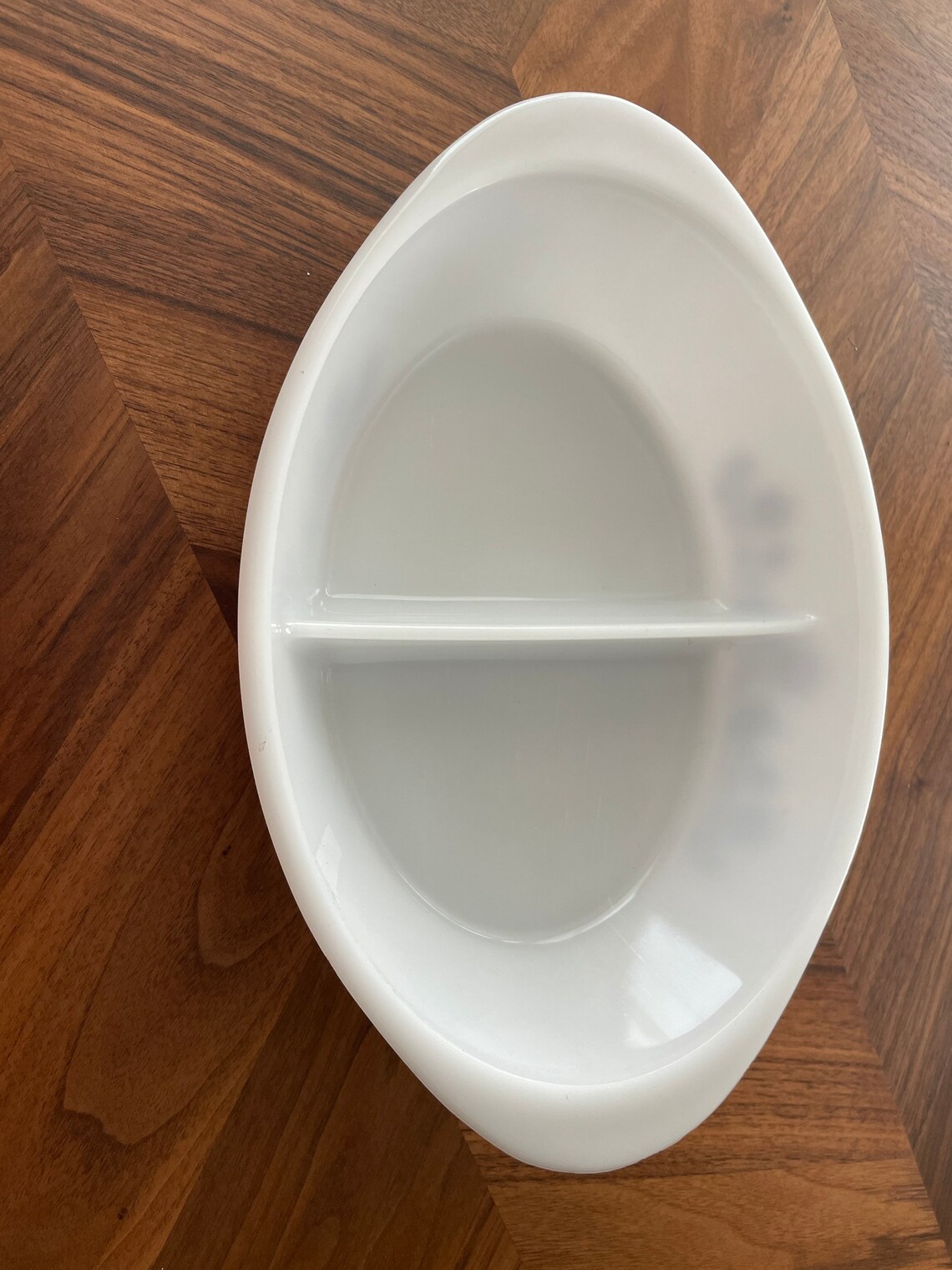 Vintage Glass Bake Divided Serving Dish Etsy