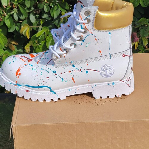 Custom Gold Timberland Boots Splash 