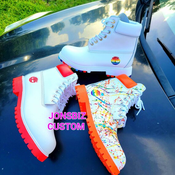 Timberland Boots Custom LGBTQ Rainbow 