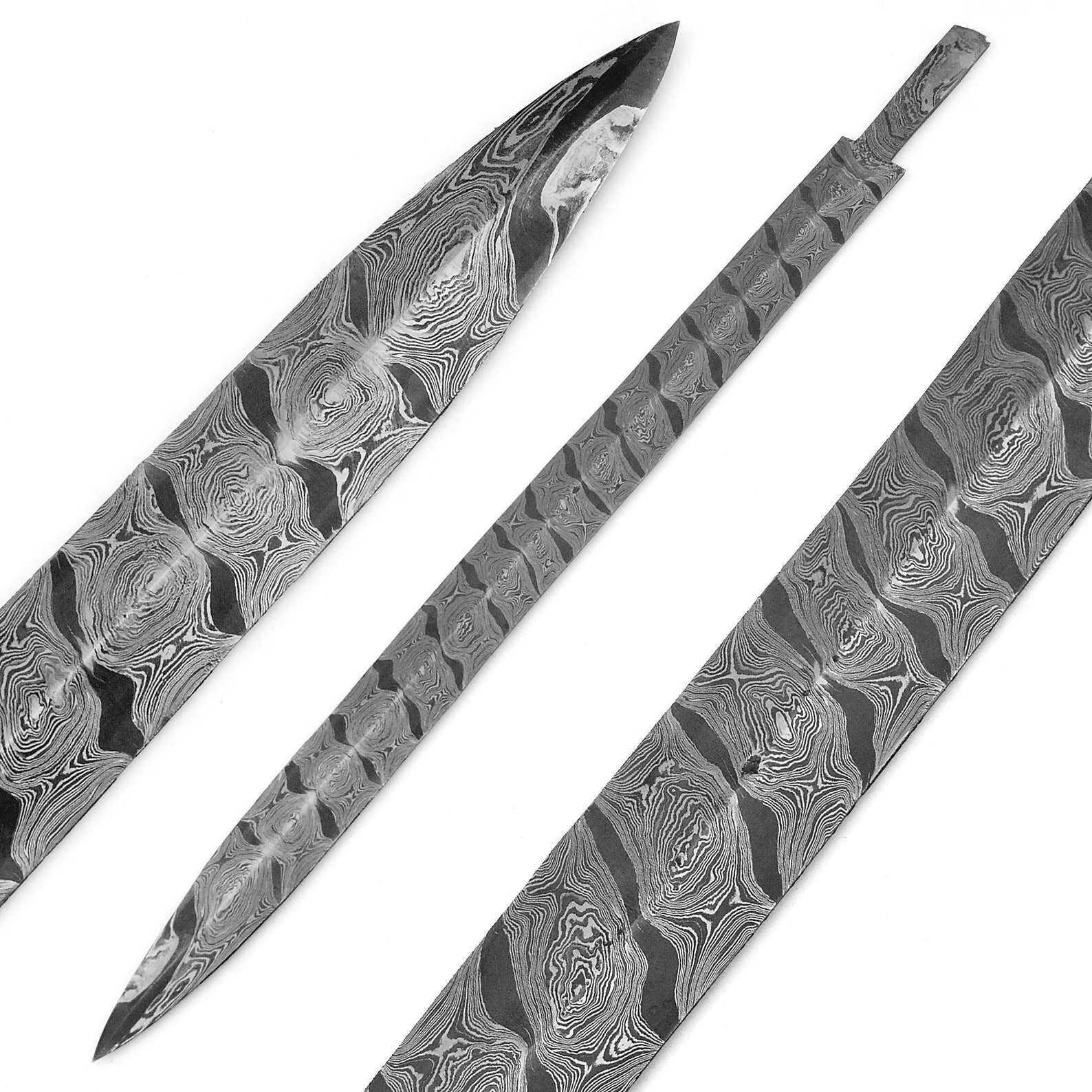 Damascus Blank Blade , Damascus Sword Blade , DIY , Hand Made Damascus