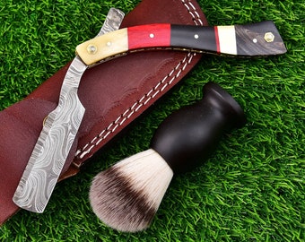 Hand Made Damascus Straight Razor