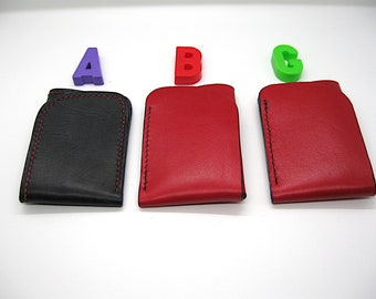 RFID blocking, leather wallet, minimalist wallet, small leather wallet, card holder, card case, card wallet,