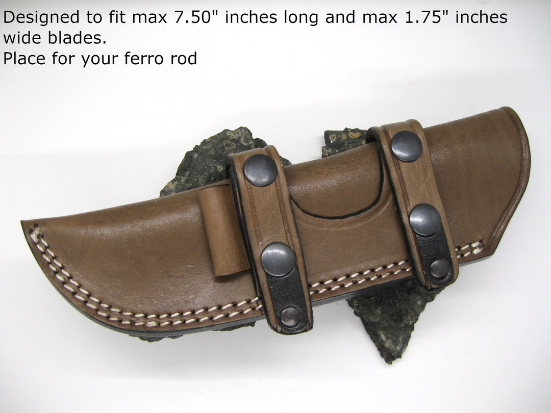 Bushcraft Knife Sheath, Leather Knife Sheath RIGHT HAND, Tracker Knife