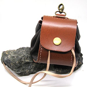 Leather Pouch Leather Coin Pouch Leather Drawstring Bags Coin Pouch Medicine Bag Jewelry Bag Ammo bag Dice Pouch image 6