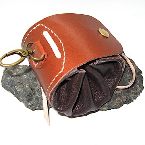 Leather Pouch Leather Coin Pouch Leather Drawstring Bags Coin Pouch Medicine Bag Jewelry Bag Ammo bag Dice Pouch image 7