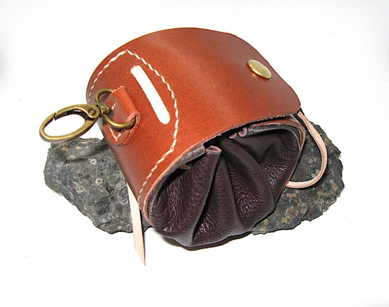 Leather Pouch Leather Coin Pouch Leather Drawstring Bags Coin Pouch Medicine Bag Jewelry Bag Ammo bag Dice Pouch image 7